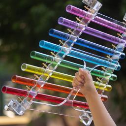 Harpa Cristal Oito-Tom Colorido Transparente para Yoga Meditação, Stress Liberação Profissional, Instrumentos Musicais de Cordas - Image 1