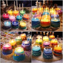 Cera De Areia Colorida Para Fabricação De Vela, Materiais De DIY, Pintura Em Areia, Suprimentos Artesanais, Cera De Areia Colorida, 10g, 50g - Image 6