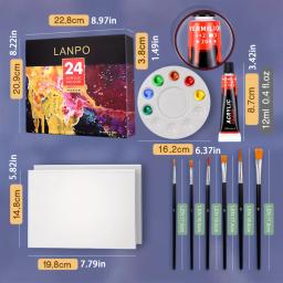 Kit de Pintura Esmalte Acrílico para Artistas, Conjunto de Pintura Impermeável, Tubo Protetor Solar, Não Fade Suitab, 12ml, 12 Cores, 24 Cores - Image 2