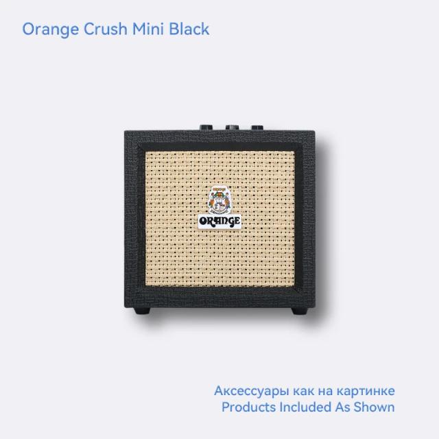 Amplificador Portátil Orange Crush Mini 3W para Violão com Ajuste de Ganho e Tom para Prática Silenciosa e Gravação