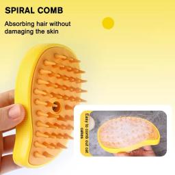 Escova de vapor para cães e gatos de estimação, 3 em 1, spray elétrico, suprimentos vaporosos, depilação, produtos de higiene, acessórios para gatos - Image 4