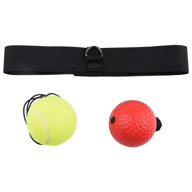 Conjunto de Bandanas para Treinamento de Boxe com Bola de Rebate de Alta Elasticidade e Flexibilidade para Fitness na Cabeça
