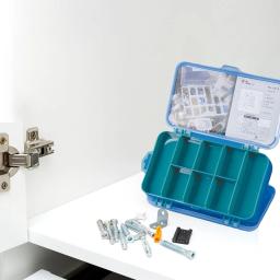Multifuncional Double-Sided Hardware Organizer Box, estojo de ferramentas de armazenamento de plástico, caixa retangular para peças eletrônicas - Image 5