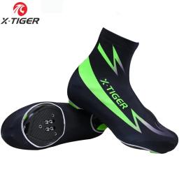 X-Tiger-Quick Dry Shoe Cover Ciclismo para Homens e Mulheres, Lycra Overshoes, Dustproof, com zíper, MTB, Corrida de Estrada, Bicicleta - Image 3