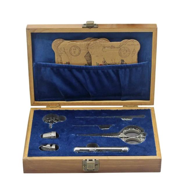 Bordado Antigo Scissor Kit em Estilo Europeu com Cobre Vermelho e Aço Inoxidável para Costura