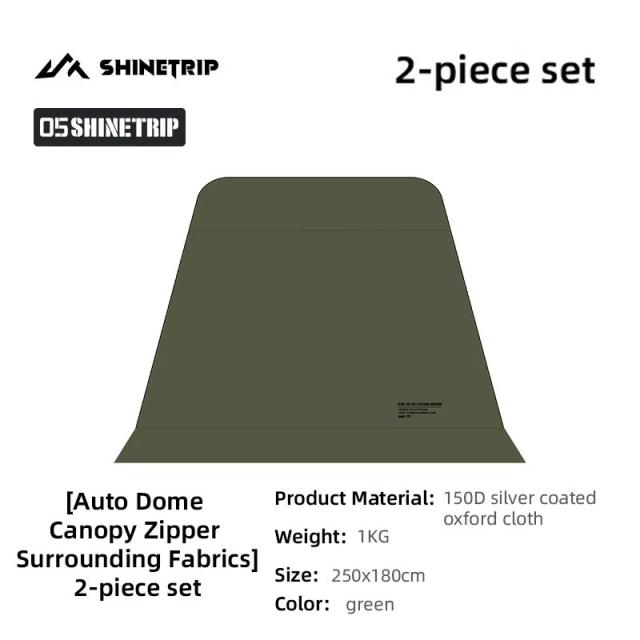 ShineTrip Tenda de cúpula grande, configuração rápida, à prova d'água, à prova de sol, dossel revestido de prata, acampamento, cúpula automática 05 séries