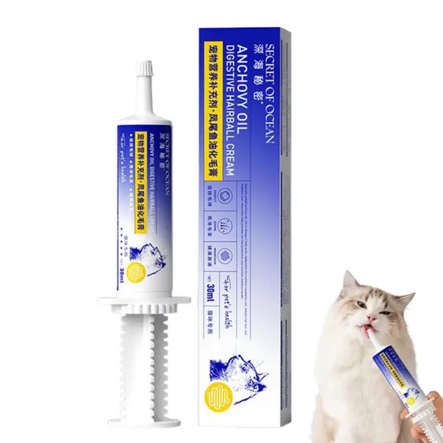 Gel Nutricional Natural para Controle de Bolas de Pelo em Gatos