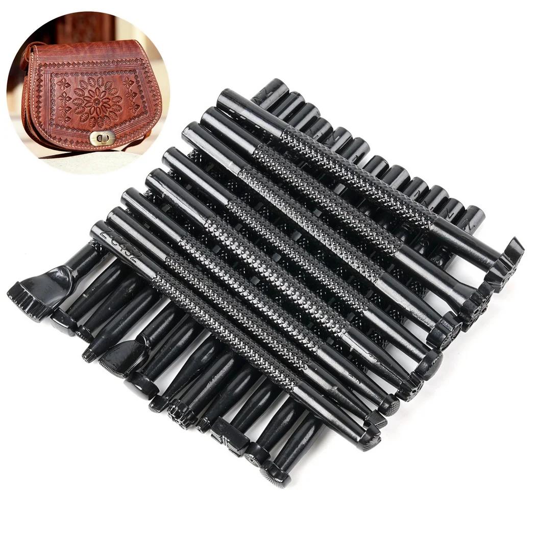 Ferramentas de estampagem de couro para artesanato DIY, ferramentas de artesanato de couro, ferramenta soco, bolsa, cinto, carteiras, selas, 20pcs - Image 1