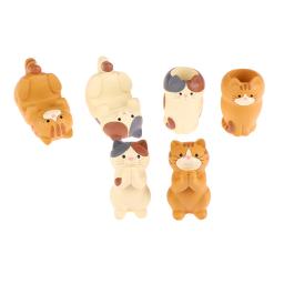 Japão Estilo Óculos Titular Do Telefone Móvel, Resina Artesanato Enfeites, Decoração Do Gato Desktop, Decor Home Collectible, Papelaria, 1Pc - Image 5
