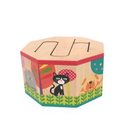 Desenhos animados de madeira tambor octogonal, alto médio baixo tambor, mão tambores, E-Beginner percussão ritmo instrumento, 3 Tom - Image 6