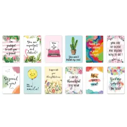 Mini Citação Cartões Adequado para Aniversários e Festivais, Palavras Positivas, Grato, 72Pcs - Image 6