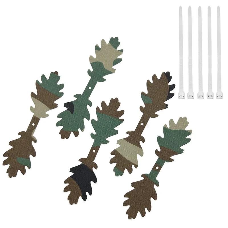 Conjunto de Tiras de Camuflagem Tática, DIY Decore Tiras para Mochila, Capacete Airsoft, Terno Ghillie, Arma, Tiro Paintball, 3D, 5pcs - Image 1