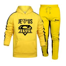 Conjunto de treino de duas peças masculinas, moletom esportivo confortável, roupas esportivas de jogging, capuz, moda, vendas quentes - Image 3