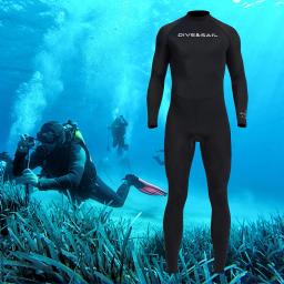 Roupas de pele de mergulho à prova de frio para homens Manga comprida Roupas de proteção solar com zíper, Equipamento para esportes aquáticos respiráveis - Image 1