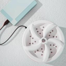 Mini máquina de lavar roupa com turbina giratória USB, Máquina de lavar roupa portátil para meias e roupas íntimas, Pratos para viagem, casa, viagem de negócios - Image 4