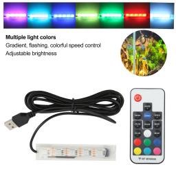 Micro Aquarium Light com controle remoto, USB Powered, Peixe colorido LED Lamp, Paisagem Lâmpada, Peixe Acessório - Image 2
