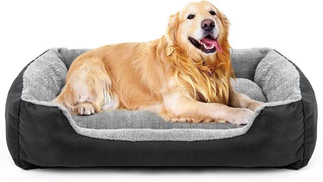 Cama retangular lavável ATUBAN: colchão confortável para cães e gatos de médio e grande porte