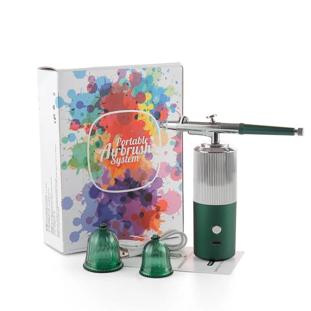 Mini Kit Compressor de Ar para Manicure e Artistas: Pistola Multi-Pulverizador, Airbrush 0,3mm para Nail Art, Pintura e Design de Bolos com 160kpa