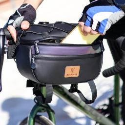 Portátil Multifuncional Bicicleta Guiador Bag, Quadro Pannier, Bolsa de Ombro, Acessórios Da Bicicleta, 3L, Reflexivo, Universal - Image 4