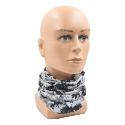 Máscara facial de esportes ao ar livre para homens e mulheres, bandana, capa do pescoço, polainas, branco, cinza, ciclismo, caminhadas, corrida, bandana, lenço, gorro, cor clara - Image 4