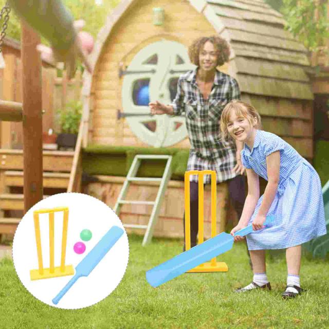Conjunto de Críquete Infantil: Jogo Esportivo Criativo para Quintal e Diversão Interativa em Ambientes Internos e Externos