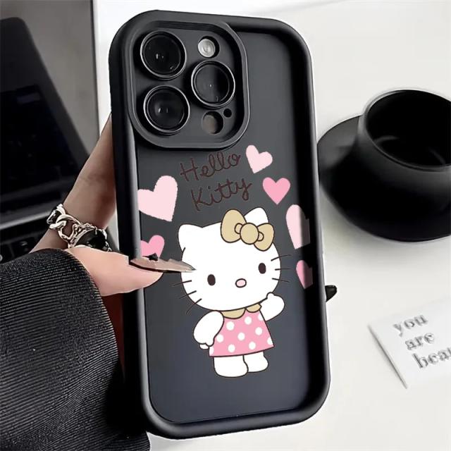 Capa de Telefone Hello Kitty Kawaii para iPhone – Diversos Modelos Disponíveis