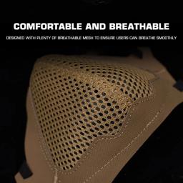 Máscara de Paintball Airsoft tático com Silicone Camada Interna, máscara macia e respirável, se enforma no nariz, metade do rosto protetor, tiro máscara - Image 5