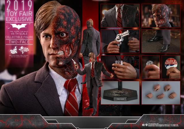 Figura de Ação Hottoys Batman Dark Knight Two-Face 1/6 MMS546 - Presente Perfeito para Colecionadores e Fãs de Hobbies