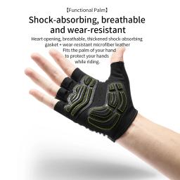 Luvas de Ciclismo Meio-Dedo, Silicone Líquido, Absorvente de Choque, Respirável, Esportes, Bicicleta, Fitness, 2023 - Image 4