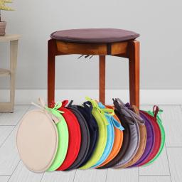 Almofada redonda para cadeira, cor doce, almofadas de assento com cordão, decoração de casa, almofadas para cadeira de escritório, 30cm 38cm - Image 1