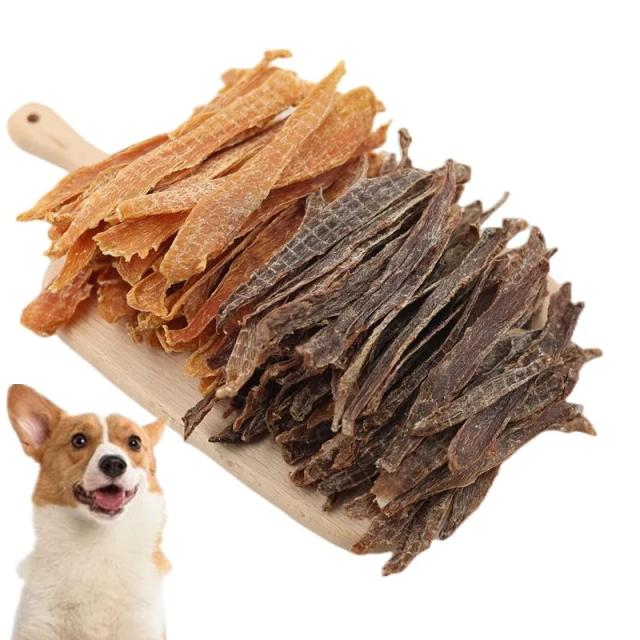 Peito de Frango Original Jerky para Pets - Petiscos Saborosos de Carne de Pato Seco em 100g