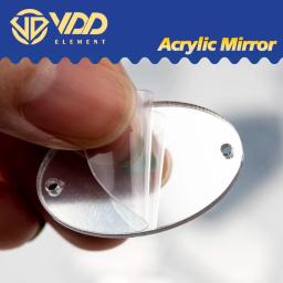 VDD-Espelho acrílico branco costura Strass, costurar, artesanato DIY, parte traseira plana, pedras para decorações de vestuário, tamanho da mistura, 60 pcs, 200pcs - Image 2