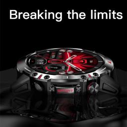 Esporte ao ar livre Smartwatch para homens, rastreador de fitness, relógio inteligente robusto, tela AMOLED, chamada Bluetooth, voz AI, 410mAh, HK87 - Image 2