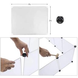Grande plástico portátil cercadinho para animais de estimação, jarda cerca gaiola, interior e exterior para pequenos animais, hamsters, filhotes, gatinhos, coelhos - Image 3
