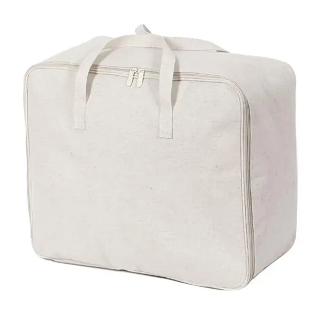 Saco de Armazenamento de Roupas com Alça e Zíper: Design Antipoeira Ideal para Colchas, Cobertores e Viagens