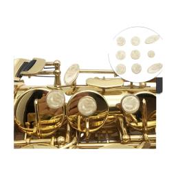Um conjunto de 9 pçs saxofone plástico botão chave inlays 3 cores disponíveis sax mica snap botões - Image 1