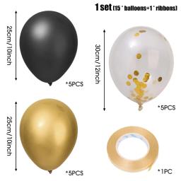 Balões mistos de lantejoulas infantil e adulto, dourado e preto, festa de aniversário e casamento, graduação, chuveiro de bebê, 15 unid, 60 unid - Image 6