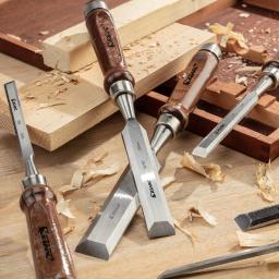 Ezarc 6 pçs conjuntos de ferramentas madeira cinzel carpintaria escultura cinzel kit com caixa de madeira premium para carpinteiro artesão presente para homem - Image 6