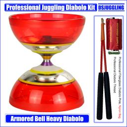 Diabolo-Brinquedo Yoyo Profissional, Acrobacias Chinesas Yoyo, Malabarismo Show Prop - Tri Rolamentos, Sino Blindado - Image 1