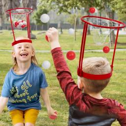 Ajustável Basketball Hoop Net para crianças e adultos, 2 jogadores, interior, ao ar livre, pai, criança, engraçado esporte brinquedo sensorial, cabeça Hoop, 2 pcs - Image 1