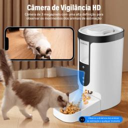 Newpet 4L alimentador automático para gatos tigela automática inteligente para animais de estimação APP com câmera Controle remoto Tigelas grandes para cães dispensador de alimentos para gatos - Image 2