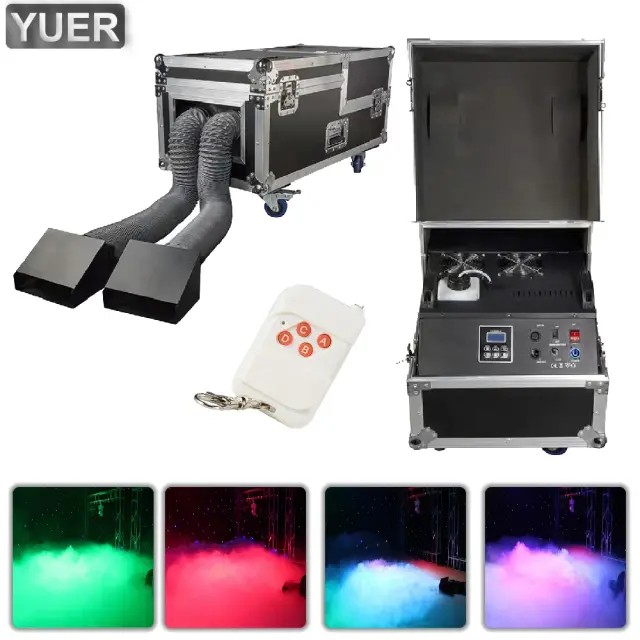 Máquina de Fumaça de Água 3000W com Controle Remoto e Mangueira Dupla para Festas, Casamentos e Shows ao Vivo