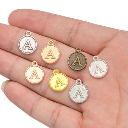 Alfabeto Letra Inicial Pingente para DIY, A a Z, Encantos Esmalte, Pulseira Artesanal, Colar, Fazer Jóias Acessórios, 26Pcs - Image 6