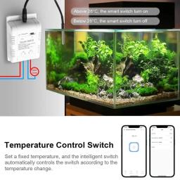 Tuya Inteligente Interruptor De Temperatura E Umidade, Monitor De Energia, Sensor De Sonda De Termostato Para Tanque De Peixes, Estufa, Armazém, Wifi, 16A20A - Image 4