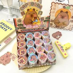 Desenhos animados Capivara Decoração Fita Adesiva De Mascaramento, Handbook DIY Scrapbooking, Colagem Material Adesivos, Kids Papelaria Presente, 4 Rolo - Image 2