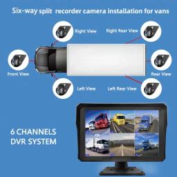 10,1 polegadas 6 canais sistema de monitor de câmera de veículo tela sensível ao toque 1080 p ahd câmeras de backup invertendo estacionamento dvr para caminhão/ônibus/rv suporte full hd Visão Noturna Starlight - Image 4