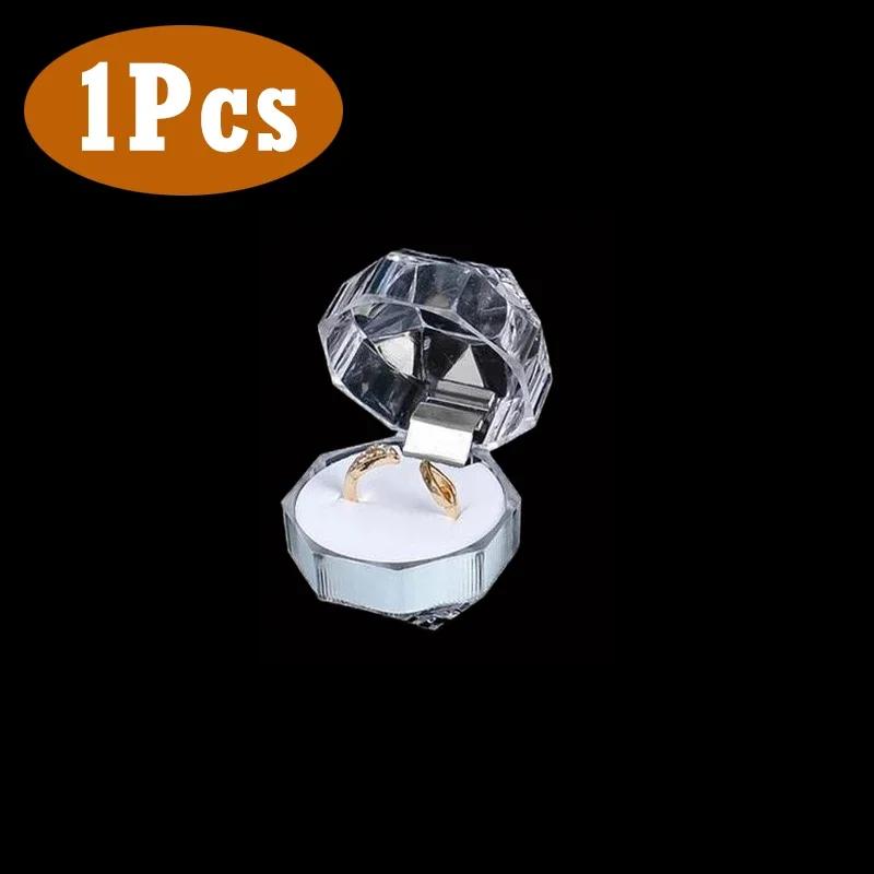 Caixas de acrílico para armazenamento de brincos, anel, joia, embalagem, organizador, ideal para casamento, 20 unidades - Image 1