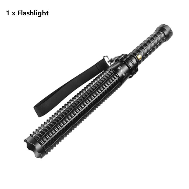 Auto-defesa lanterna impermeável, Super brilhante para emergência, Equipamento anti-motim, Lanterna Baton Telescópico Recarregável - Image 1