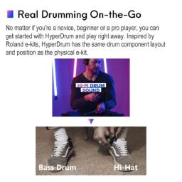 Hyperdrum Somatosensory Virtual Drum Kit, Instrumento Musical, Inteligente, Portátil, Eletrônico, Virtual - Image 3