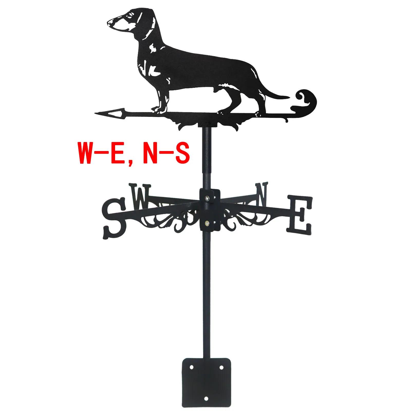 Metal Animal Dachshund Weather Vane, Decoração em pé, Roof WeatherVane, Decoração de jardim, Shed Home Fence Post, Novo - Image 1